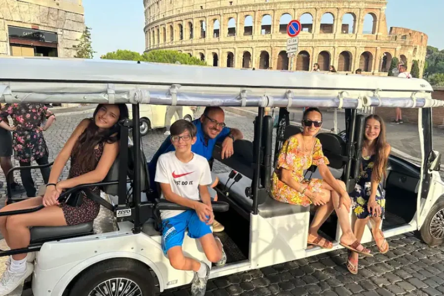 Top ten Rome major attractions tour by golf cart