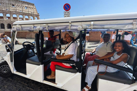 Rome sightseeing by golf cart