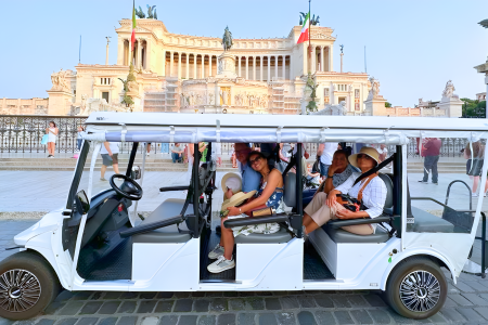 Rome sightseeing by golf cart